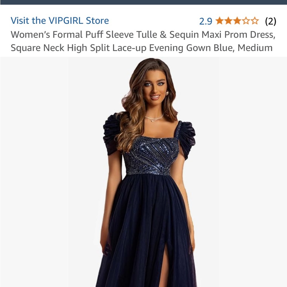 Ladies Beautiful Blue Dress Great for Mother of the bride